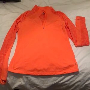 Orange athletic pullover